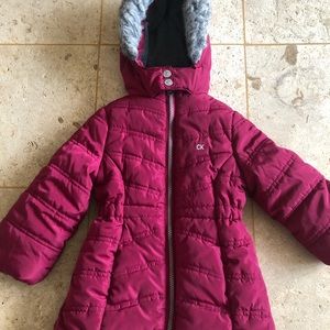 Girls toddler 2T Calvin Klein full length coat
